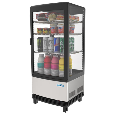 17 in. Stainless-Steel Countertop Display Refrigerator - 3 Cu Ft. CDCU-3C-SS.