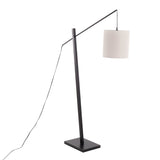 Arturo - Contemporary Floor Lamp - Black Wood