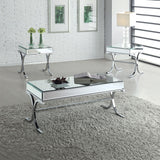 Yuri - Coffee Table - Mirrored & Chrome
