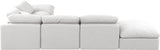 Indulge - Linen 6 Piece Modular Armless Sectional - White
