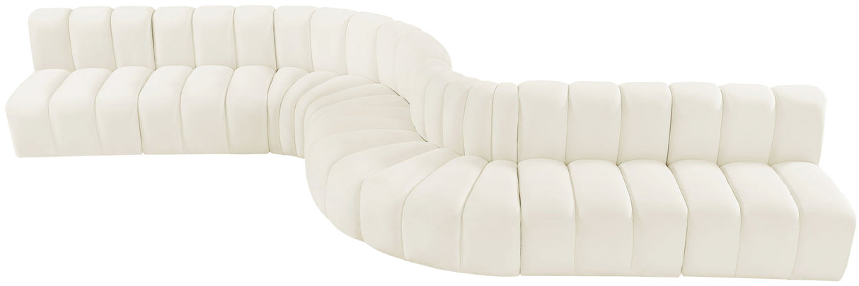 Arc - Velvet 8 Piece Curved Modular Sofa