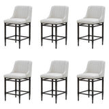 Marvin - Steel Frame Faux Leather Upholstered Counter Height Barstool