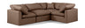 Indulge - Faux Leather 4 Piece Modular Corner Sectional
