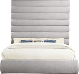 Adam - Boucle Fabric Bed With 89" Headboard