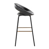 Posh - Fixed-Height Barstool (Set of 2) - Black Metal