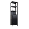 Storage Cabinet With Tall Linen Tower, Multifunctional For Bathroom