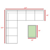 Comfortable Modern Patio Rattan Sectional Set With Cushions