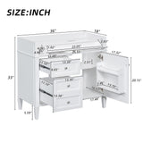 Bathroom Vanity With 2 Drawers And Tip-Out Drawer, Storage Cabinet