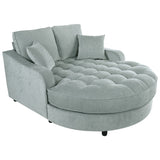 Modern Chaise Lounge Upholstered Sofa Couch With Tufted Seat And Detachable Pillows For Living Room