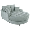 Modern Chaise Lounge Upholstered Sofa Couch With Tufted Seat And Detachable Pillows For Living Room