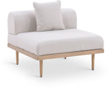 Laguna - Resilient Water Resistant Fabric Upholstered Outdoor Patio Modular Armless Chair