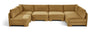 Hammond - Velvet Performance Fabric Upholstered 6 Piece U-Shaped Armless Sectional