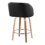 Fran - 35.5" Fixed-Height Counter Stool (Set of 2) - Zebra Wood