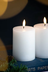 LED Candles With Wick And Remote Control Timer (Set of 2) - White