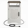Farmhouse Nightstand With Charging Station & Storage