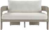 Sandbay - Olefin Water Resistant Fabric And Wicker Outdoor Patio Loveseat
