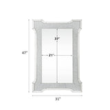 Noralie - 47" X 31" Accent Mirror With Faux Diamonds - Mirrored