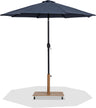 Fiji - Aluminum Patio Umbrella With Square Teak And Black Base