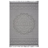Guros - 6' X 9' Medallion Indoor / Outdoor Area Rug - Gray / White