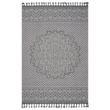 Guros - 4' X 6' Medallion Indoor / Outdoor Area Rug - Gray / White