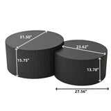 Wave Stripe Nesting Coffee Table (Set of 2)