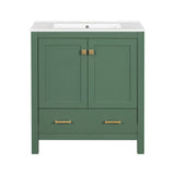 Bathroom Vanity With Single Sink, Combo Cabinet Undermount Sink, Bathroom Storage Cabinet With 2 Doors And A Drawer, Soft Closing, Multifunctional Storage, Solid Wood Frame