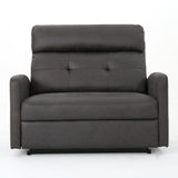 Alma - Contemporary Upholstered Loveseat Recliner - Slate