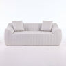 Oversized 2 Seater Loveseat With 2 Decor Throw Pillows, Deep Seat Sofa For Living Rooms