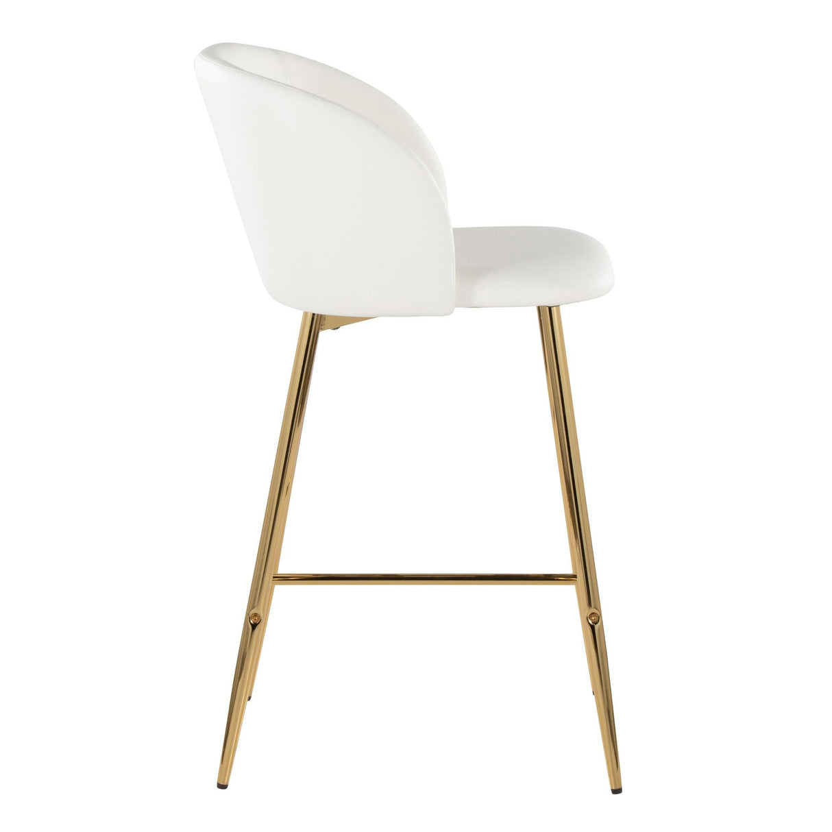 Fran - Fixed-Height Counter Stool (Set of 2) - Gold Metal Base