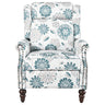 Push Back Recliner Chair Upholstered Recliner Armchair With Classic Wing Back And Solid Gourd-Shaped Legs