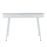Harvey - Contemporary Desk - White Steel