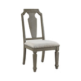 Zumala - Side Chair (Set of 2) - Beige Linen & Weathered Oak
