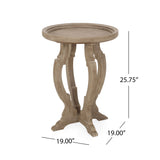 French Country Style Accent Table With Hourglass Design