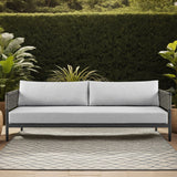 Alegria - Aluminum And Rope Outdoor Sofa - Black / Gray