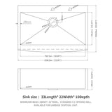 Farmhouse Style Topmount Apron Front Kitchen Sink With Easy Maintenance In Stainless Steel - Black