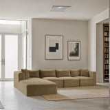 Shaggy - 5 Piece Modular Sectional With Ottoman