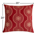 Holiday Throw Pillow With Snowflake Embroidery