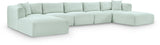 Shaggy - 7 Piece Modular Sectional With 2 Ottomans