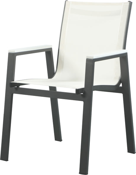 Nizuc - Outdoor Patio Dining Arm Chair With Gray Frame (Set of 2)