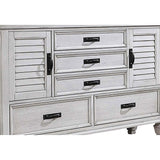 Lockeford - 5 Drawer Dresser With Mirror - White