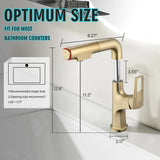 Pull Down Vessel Faucet With Lift Spout & Dual Spray Modes