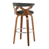 Gardenia - 30" Fixed-Height Barstool (Set of 2) - Walnut Base