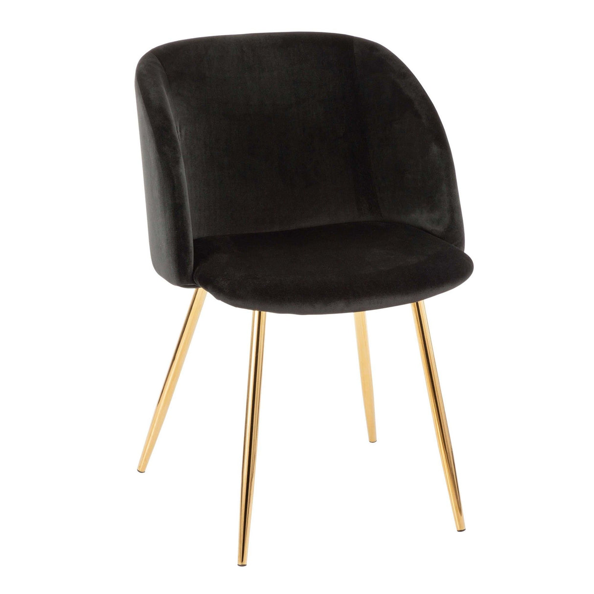 Luna - Contemporary Chair (Set of 2) - Gold Metal