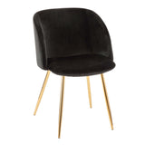 Luna - Contemporary Chair (Set of 2) - Gold Metal