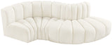 Arc - Velvet 4 Piece L-Shaped Modular Sofa