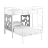 Twin Geo Cutout Colorful L-Shaped Bunk Bed