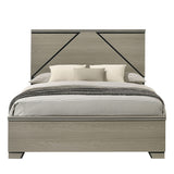 Joanna - Queen Bed With LED - Weathered Gray