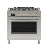 36 in. Stainless Steel Professional Gas range with Legs, KM-FR36GL-SS.