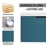 Contemporary Wall Mounted Bathroom Vanity With Resin Double Sink