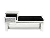 Noralie - 24" Bench With Storage - Mirrored & Faux Diamonds